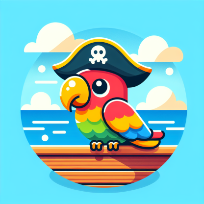 Playful Pirate Parrot Paint By Diamond