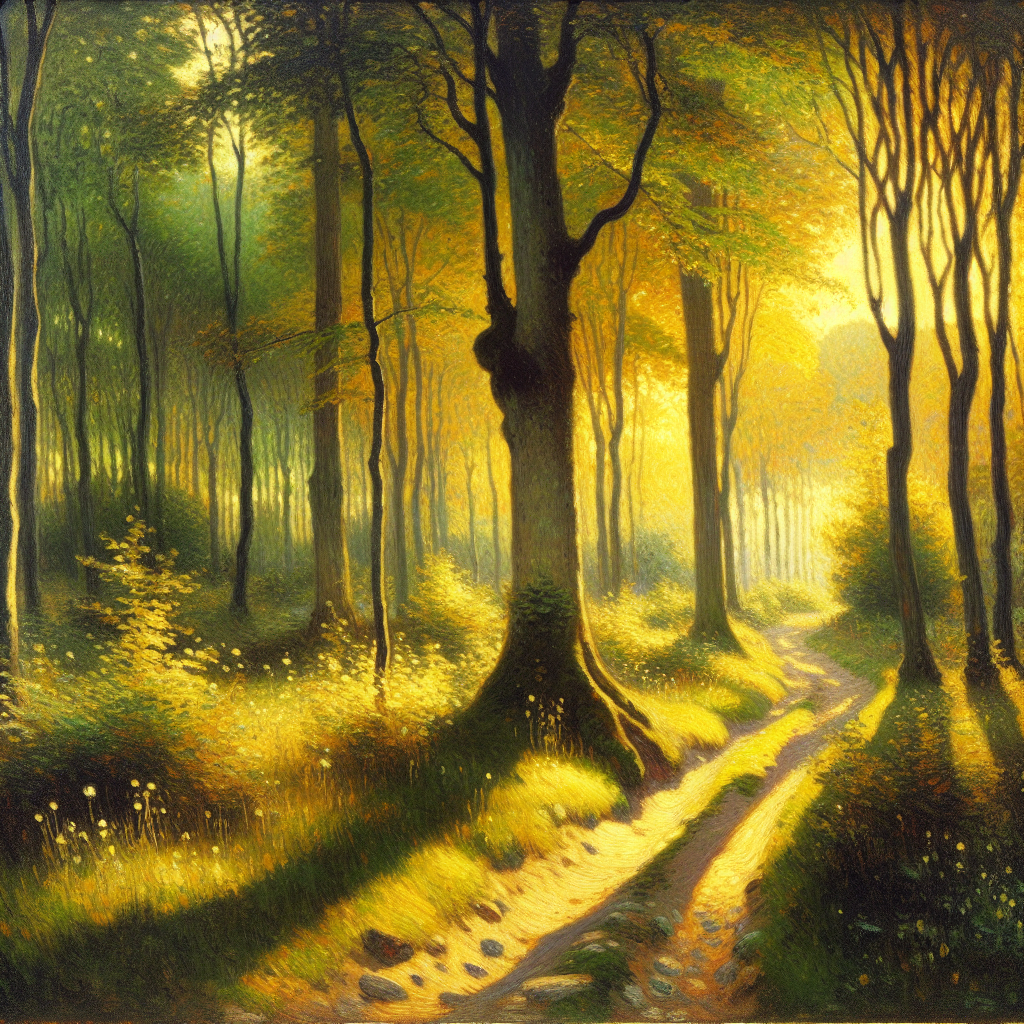 Sunlit Forest Walk Paint By Diamonds Kits