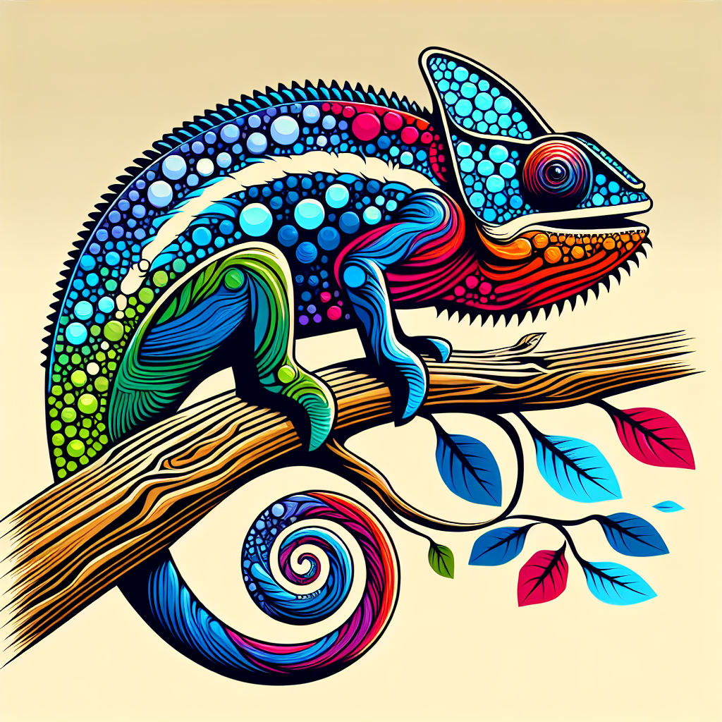 Cheerful Chameleon Play DIY Paint By Diamonds