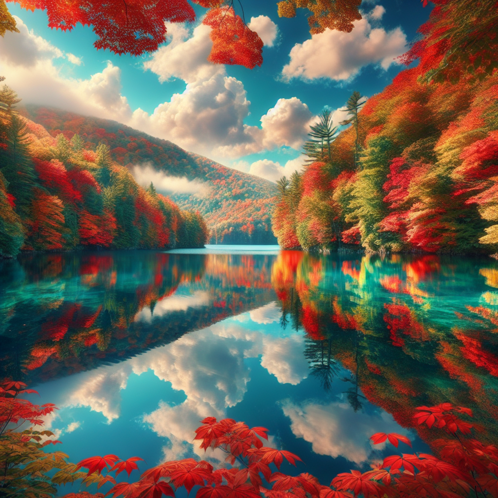 Serene Autumn Lake Paint By Diamonds Art