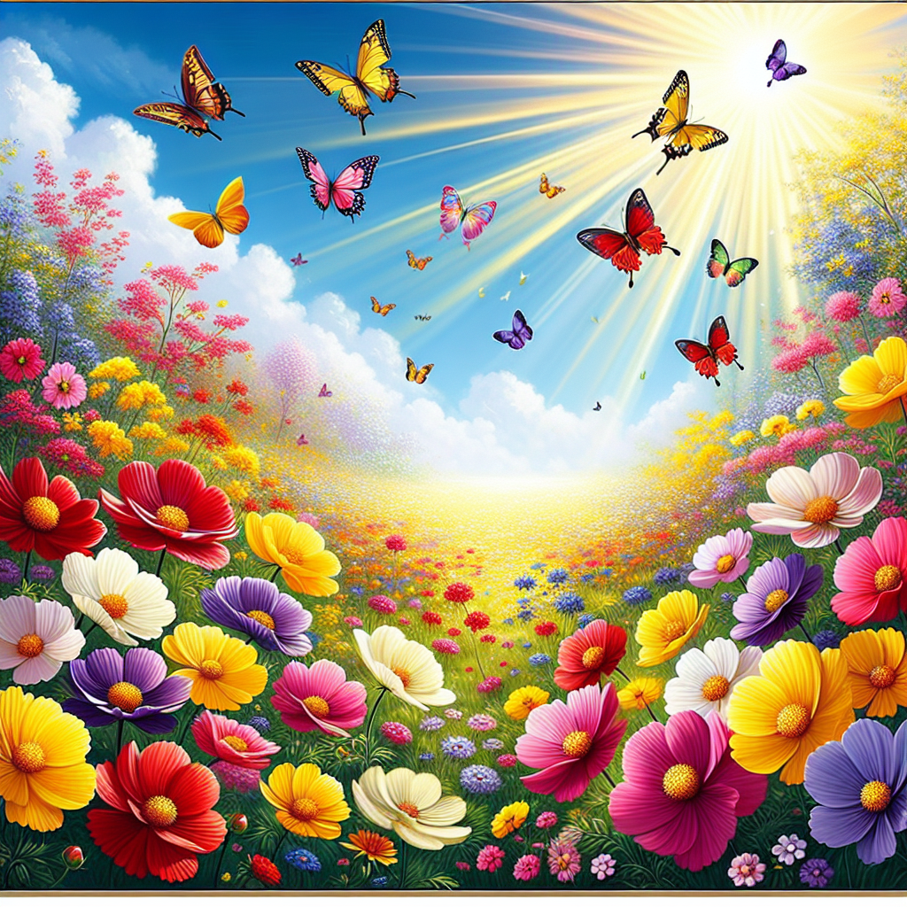 Charming Spring Meadow Diamond Painting
