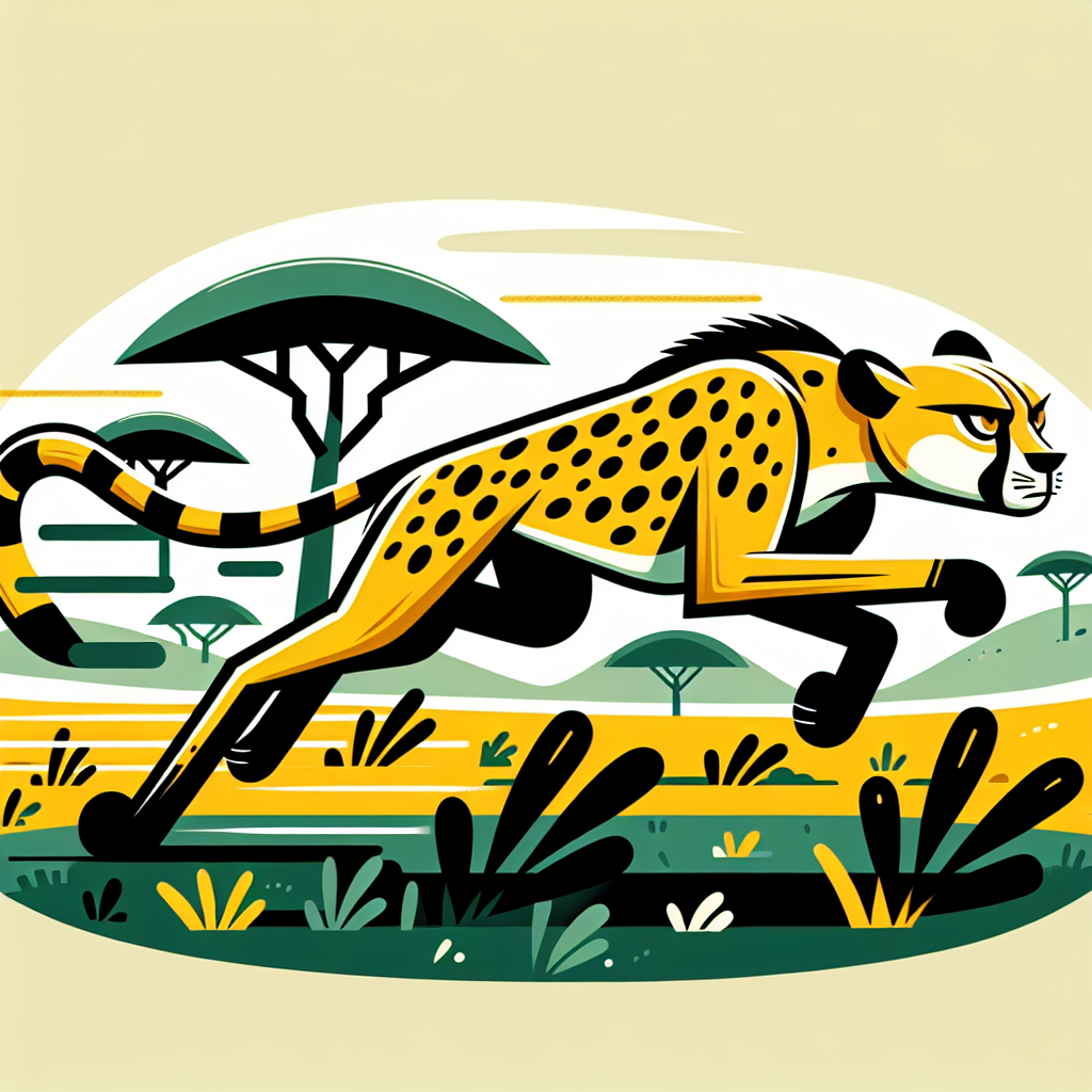 Courageous Cheetah Chase Paint By Color