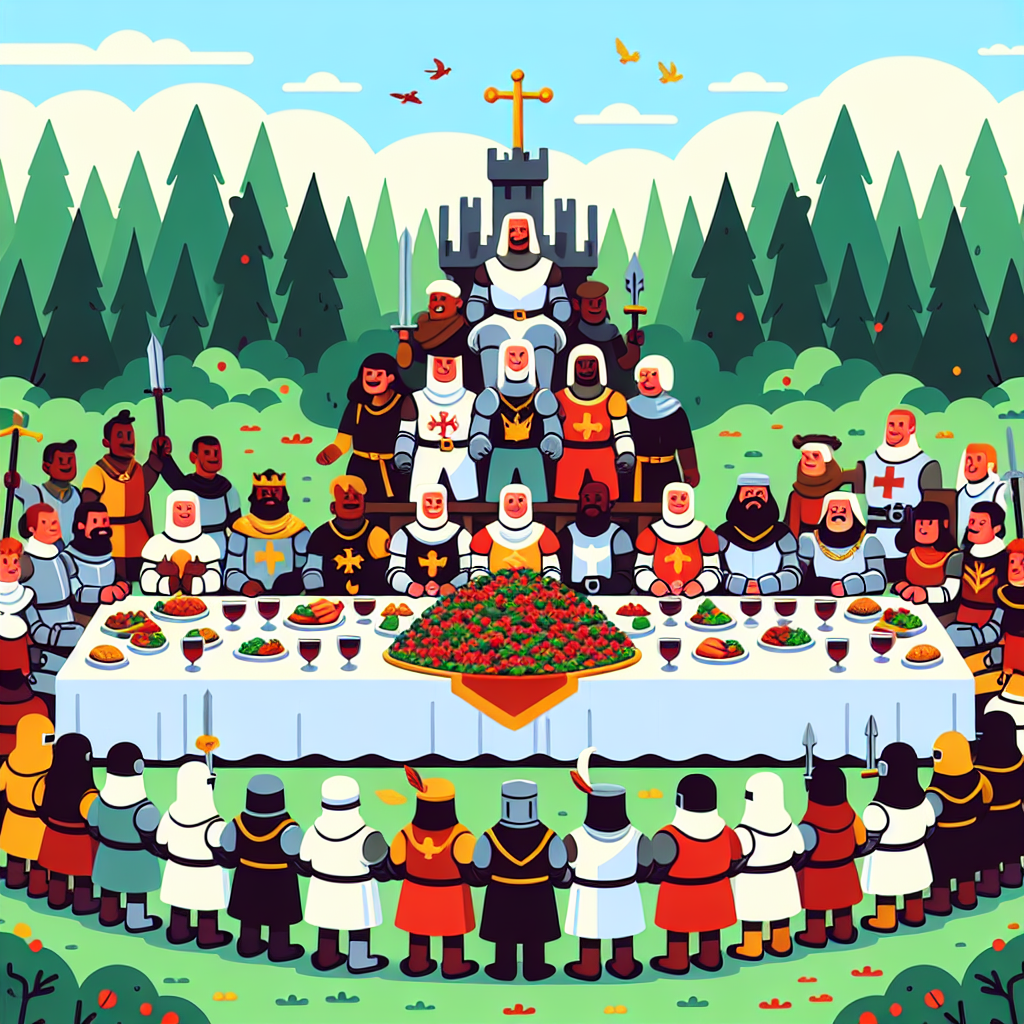 Knight's Forest Feast Painting Diamond Kit