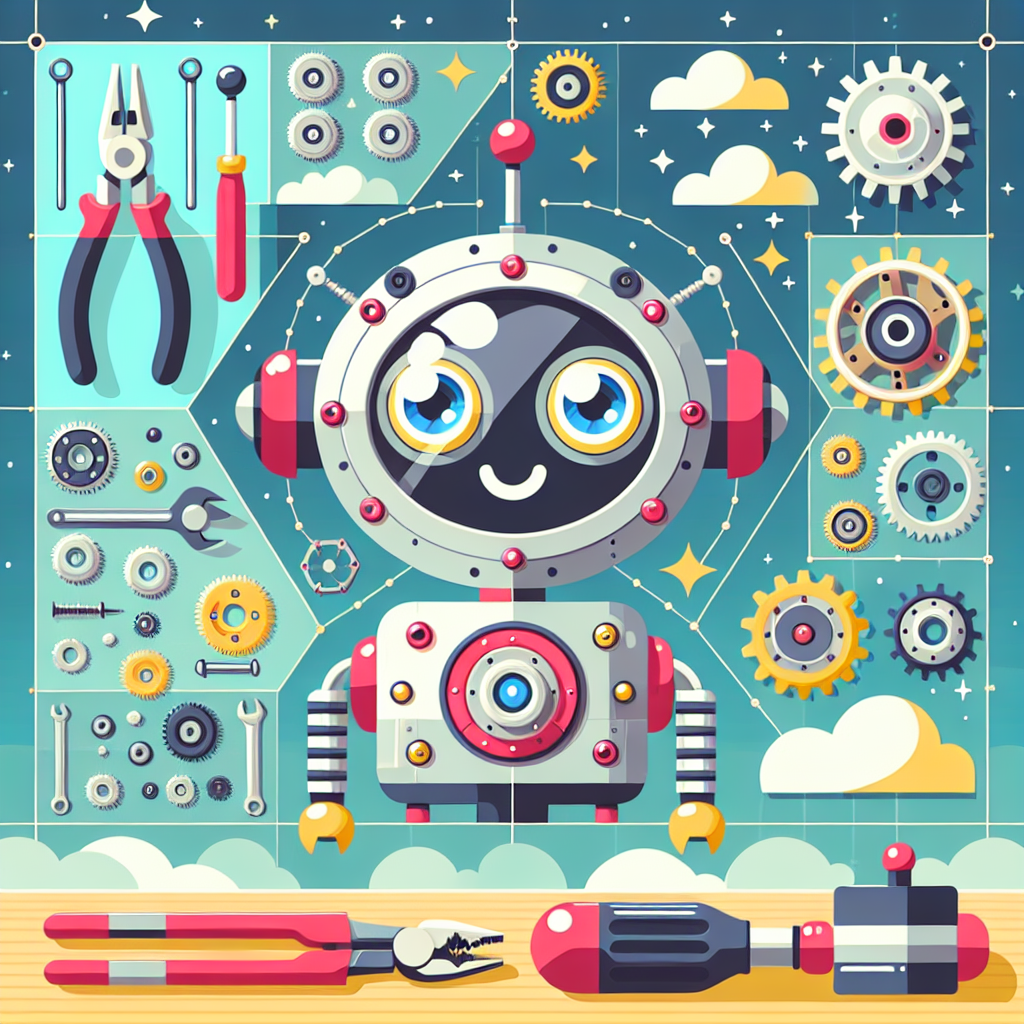 Charming Robot Buddy Diamond Painting