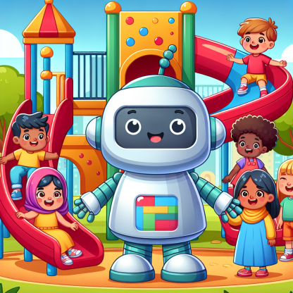 Robots' Playground Fun Paint By Diamonds Art