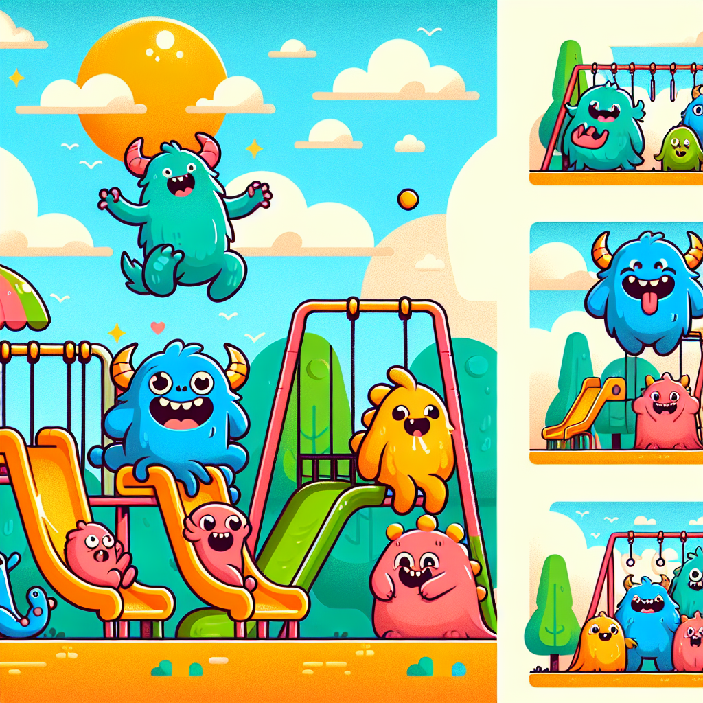 Happy Monster Playground Paint By Color