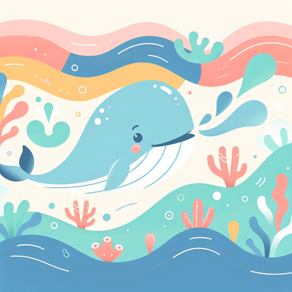 Whimsical Whale's Ocean Song Diamond Painting