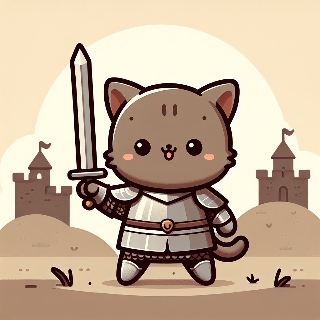 Knight Kitten's Medieval Quest Paint By Diamond