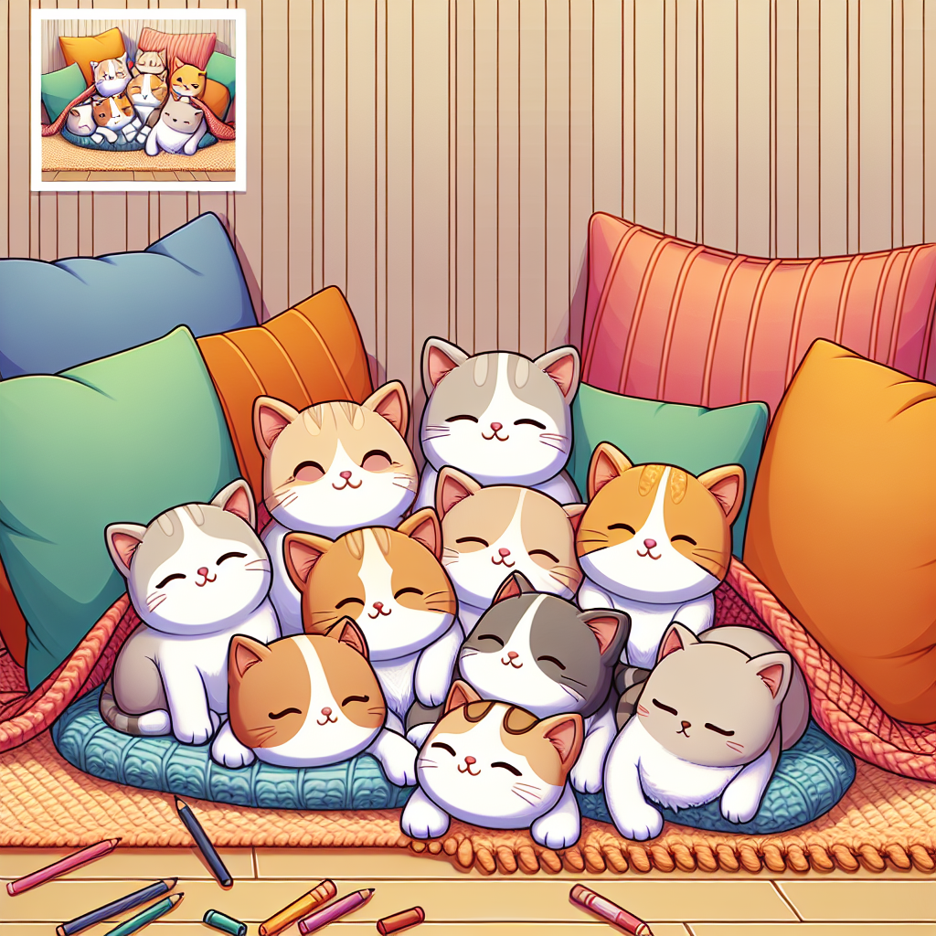 Comfy Cozy Kittens Paint By Diamond