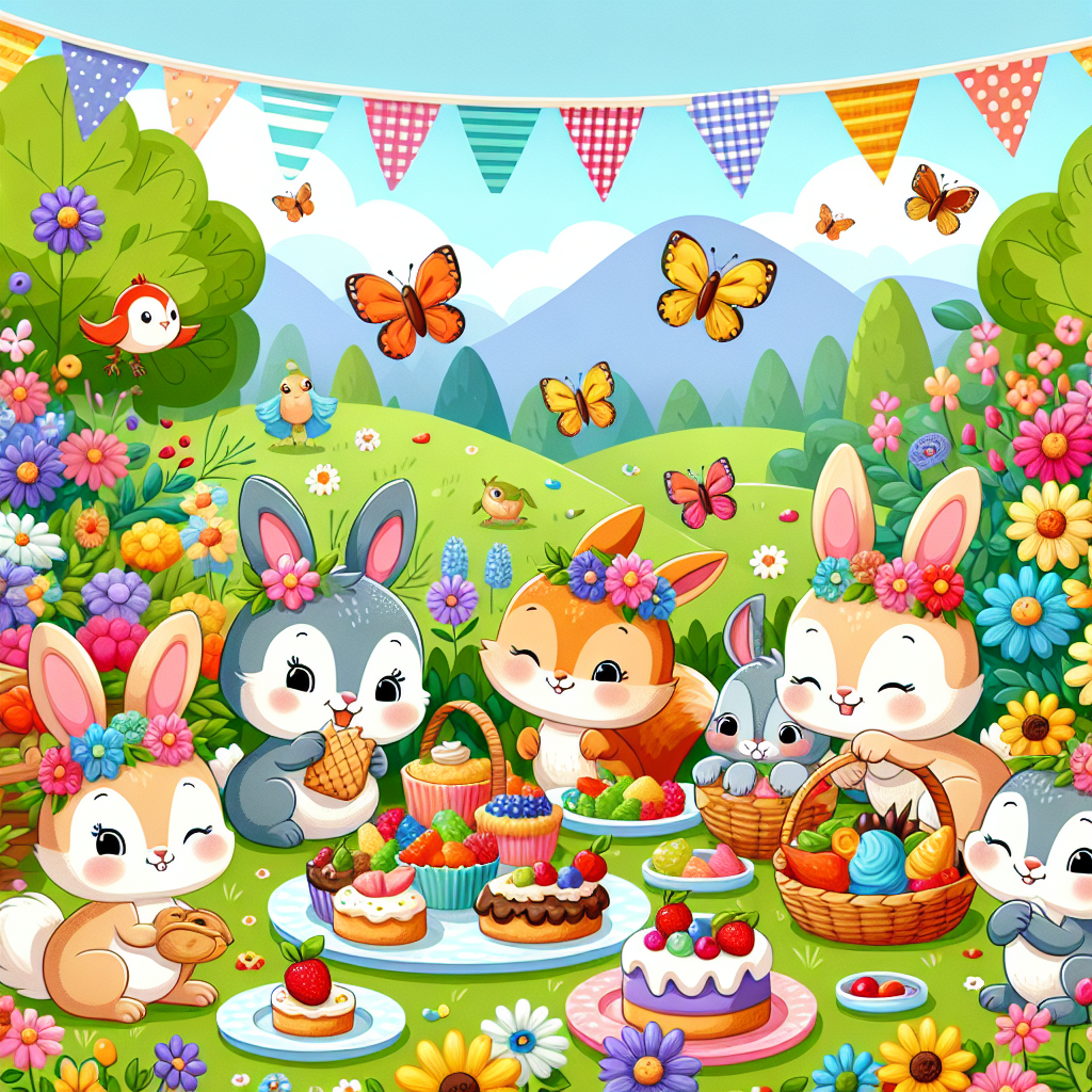 Bunny's Garden Party Paint By Diamonds Art