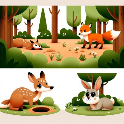 Forest Animal Friends Painting Diamond Kit