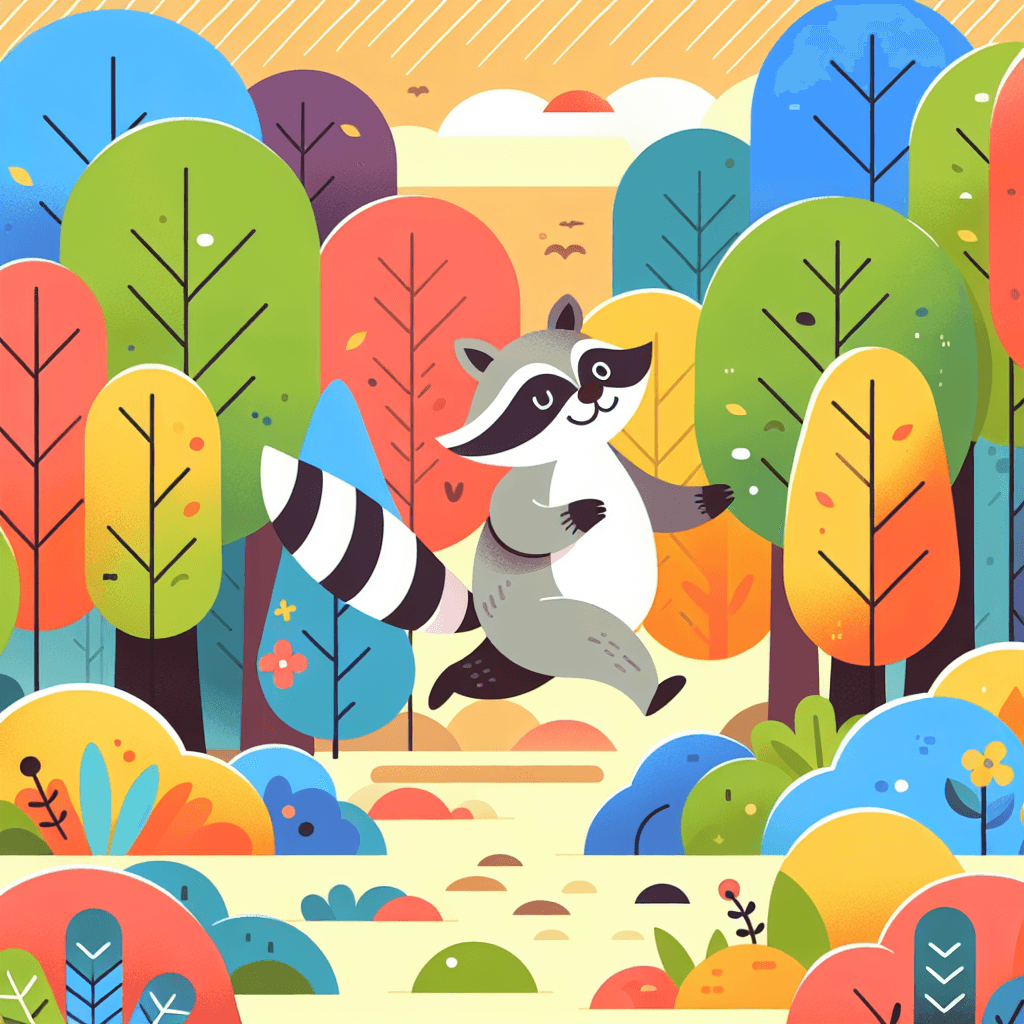 Rainbow Raccoon's Forest Fun Paint By Diamonds