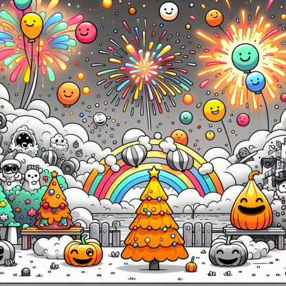 Happy Holiday Scene Paint By Diamond