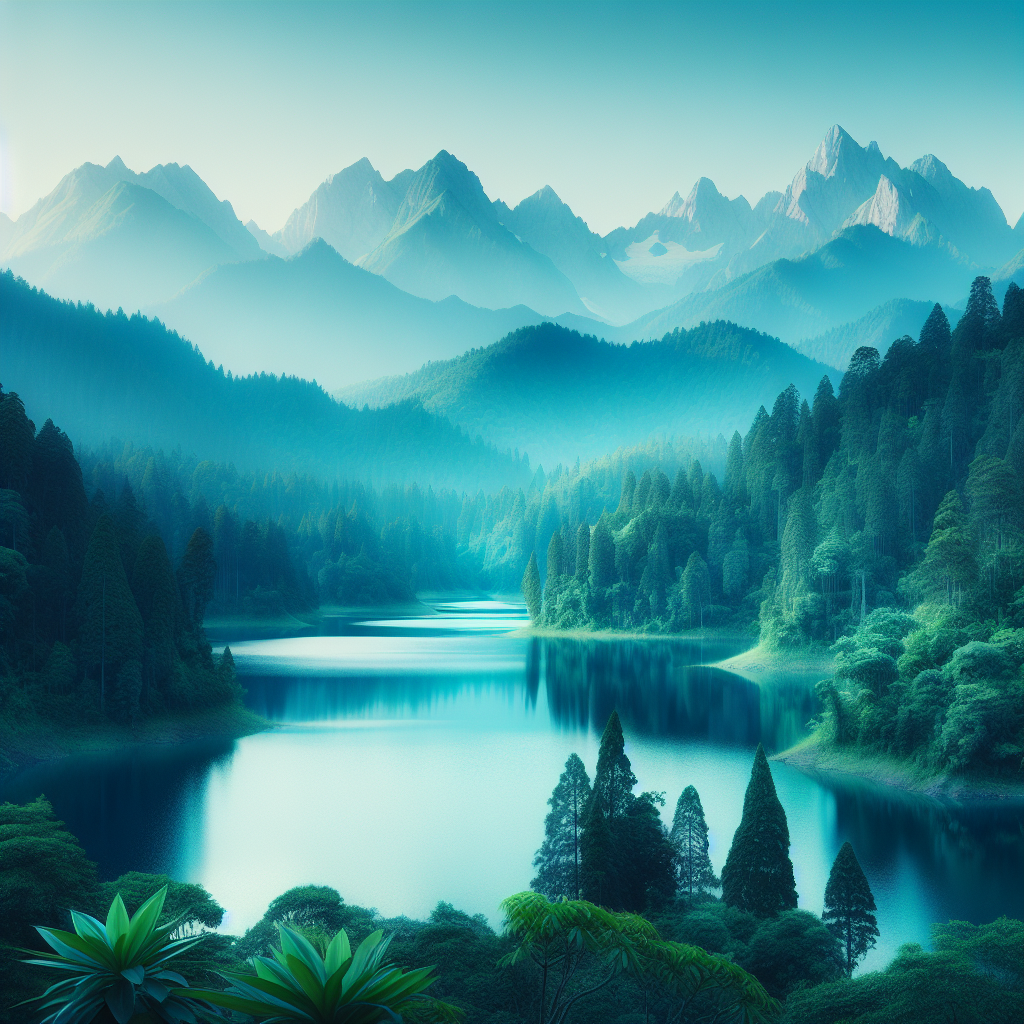 Dreamy Mountain Lake Diamonded Painting Kits