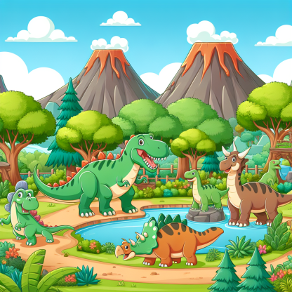 Prehistoric Adventure Park Paint By Diamonds