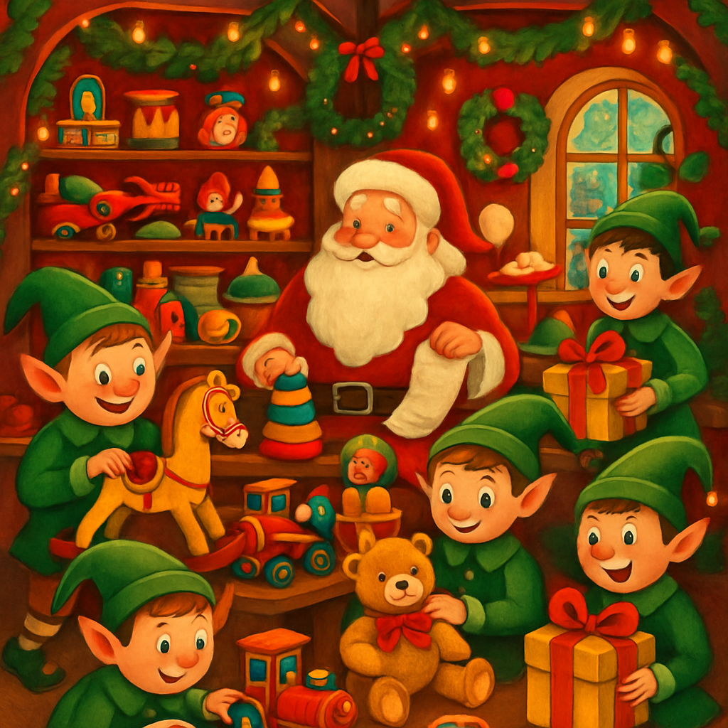 Santa's Workshop Delight Painting Diamond Kit