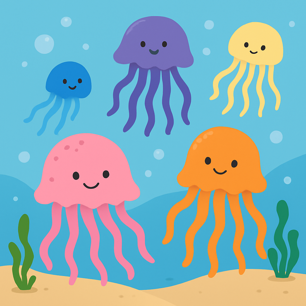Undersea Adventure With Jellyfish Friends Painting Diamond Kit