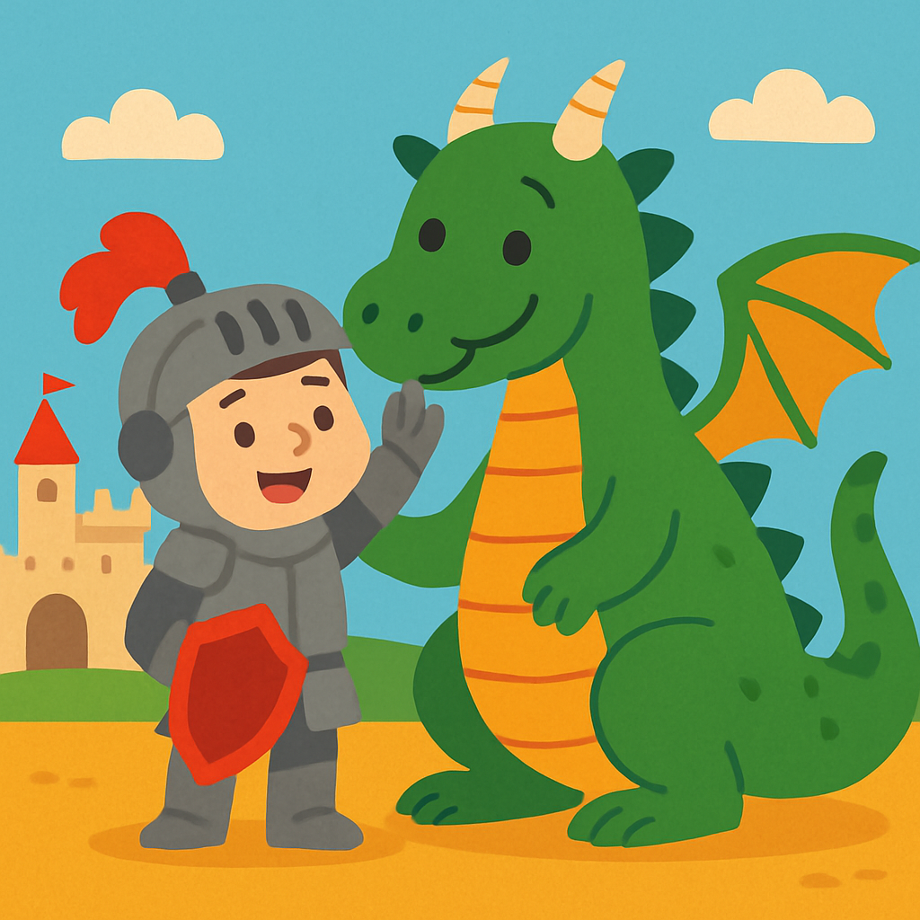 Knight And Dragon Friendship Quest Painting Diamond Kit