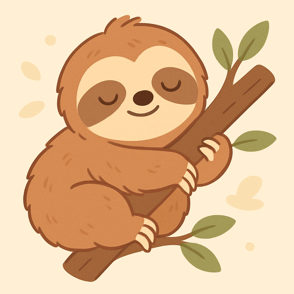 Cuddle Time With Baby Sloth Painting Diamond Kit