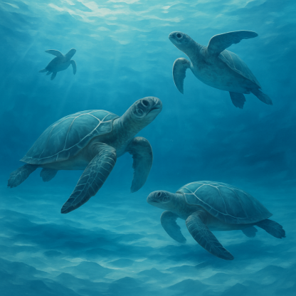 Turtle Ocean Voyage Painting Diamond Kit
