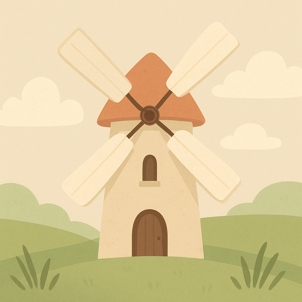 Whimsical Windmill Daydreams Painting Diamond Kit