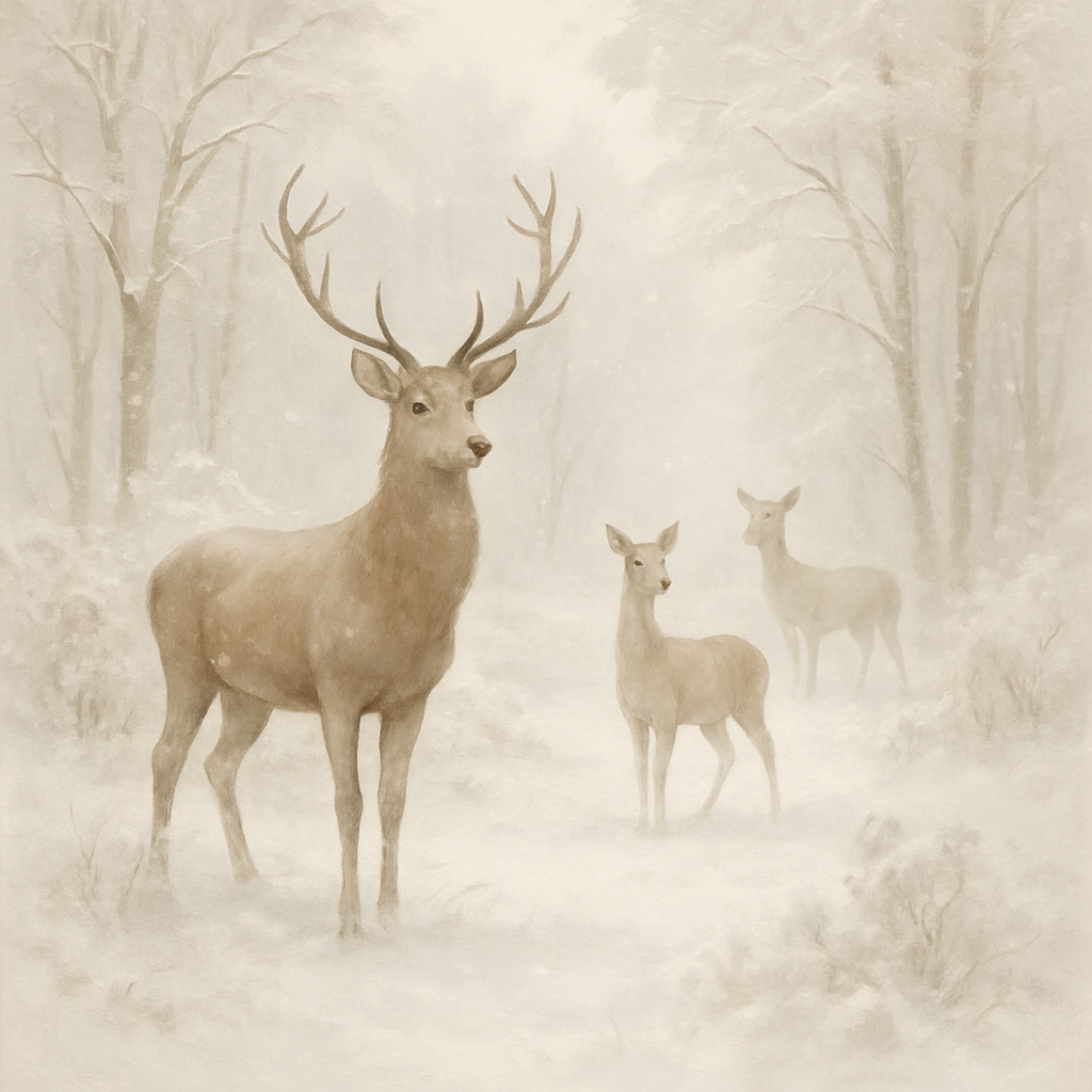 Winter Deer Symphony Painting Diamond Kit