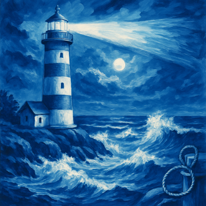 Lighthouse Coastal Beacon Painting Diamond Kit