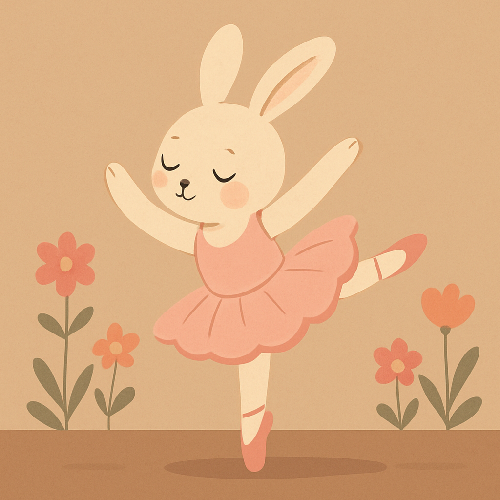Ballet Bunny Pirouette Painting Diamond Kit