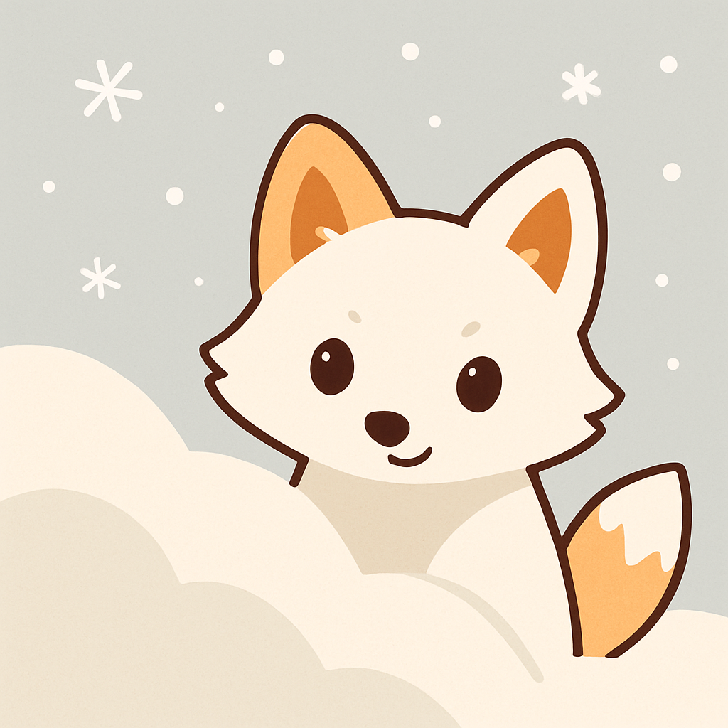 Artic Fox Hide And Seek Painting Diamond Kit