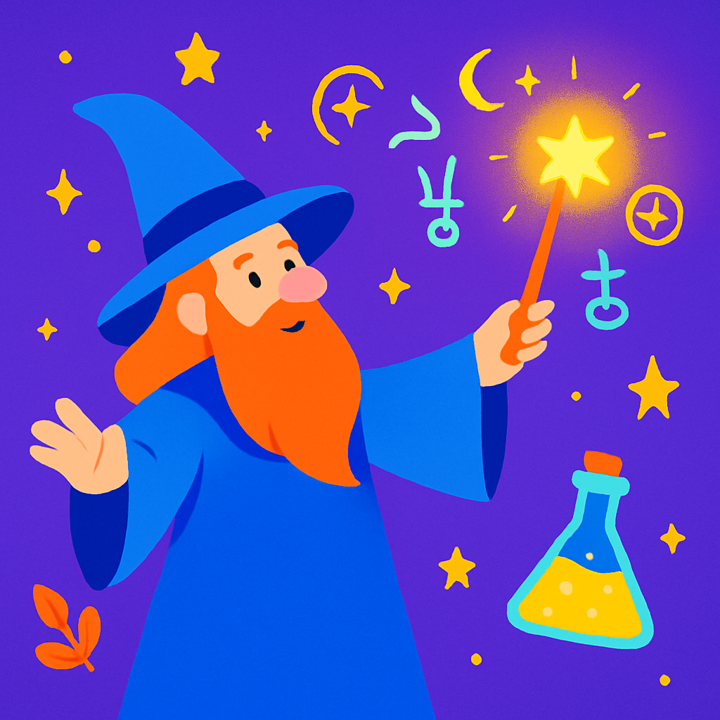 Mystical Wizard's Enchanted Realm Painting Diamond Kit