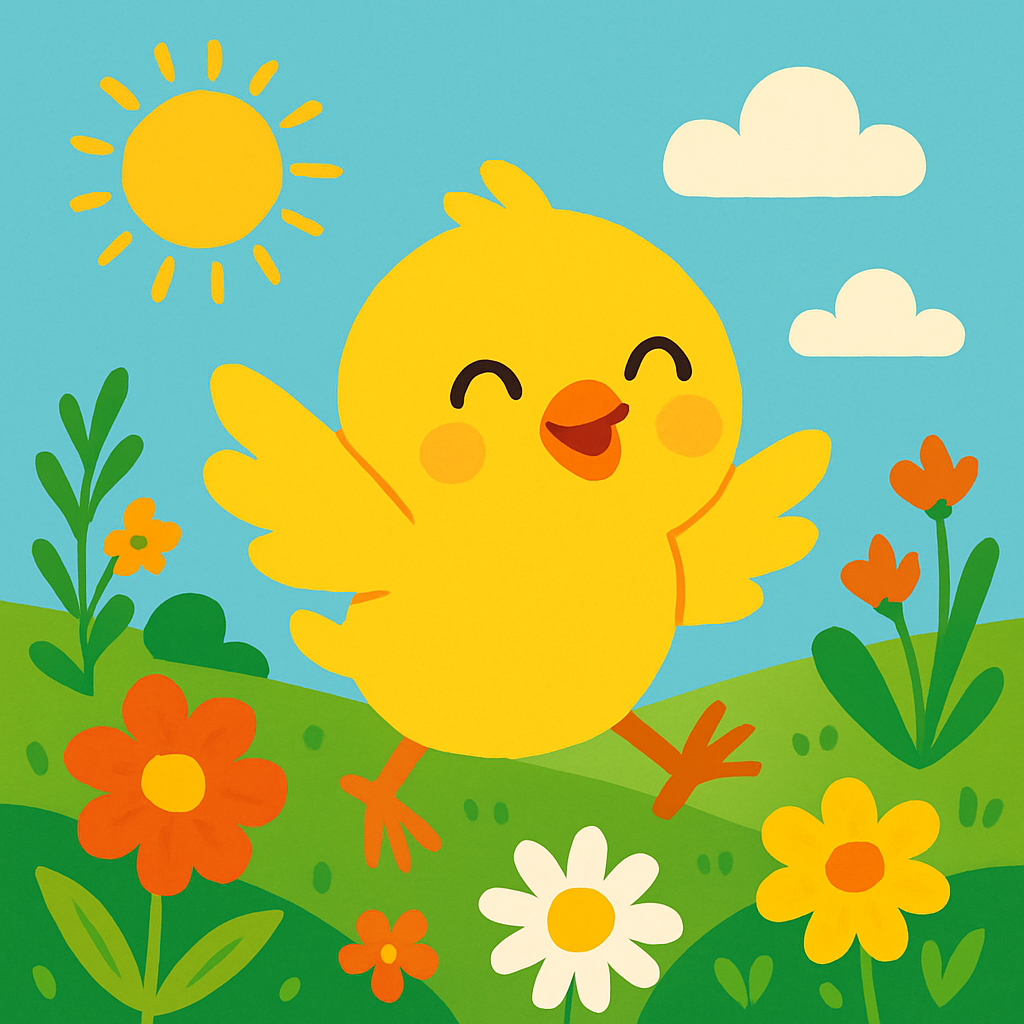 Charming Chick In Springtime Painting Diamond Kit