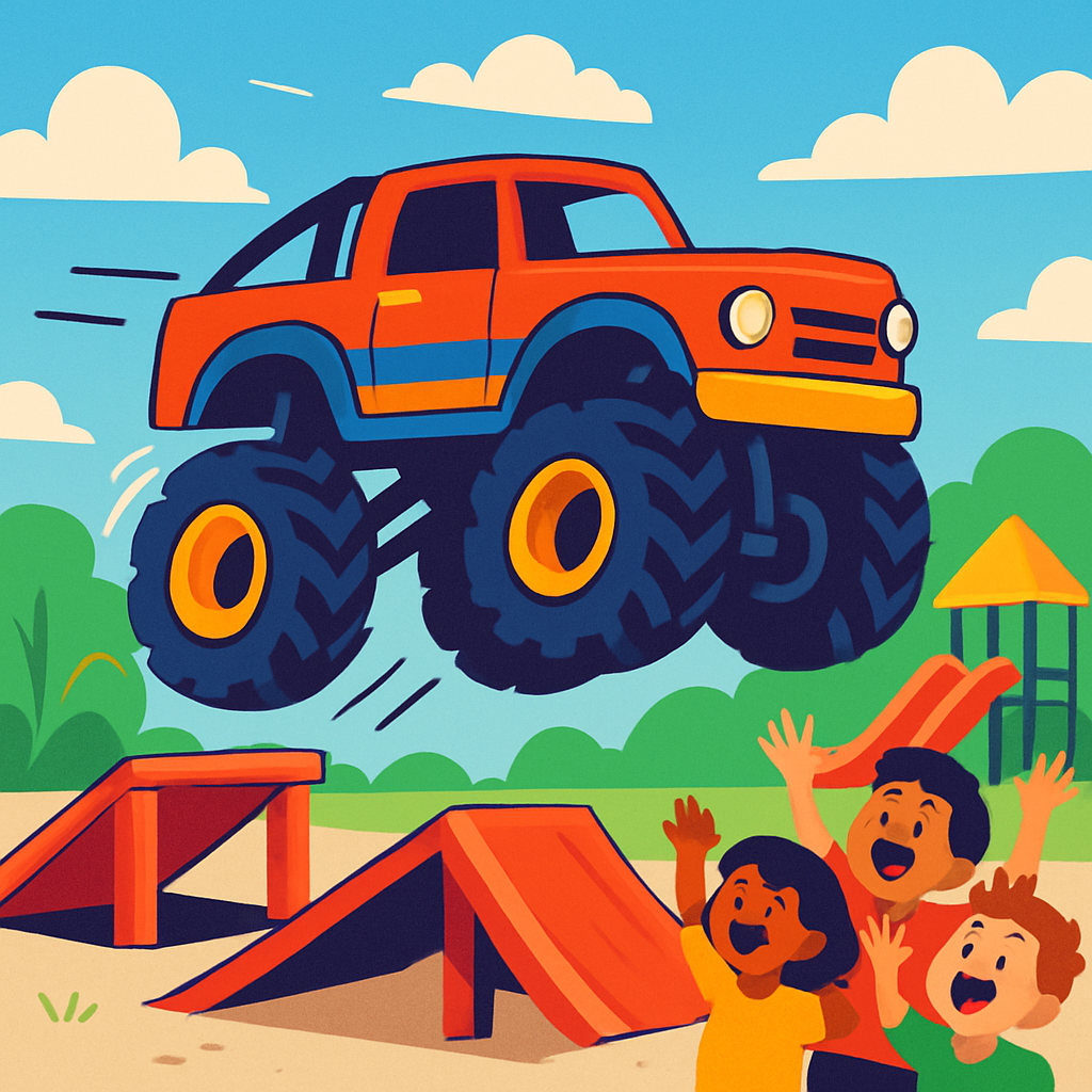 Monster Truck Playground Adventure Painting Diamond Kit