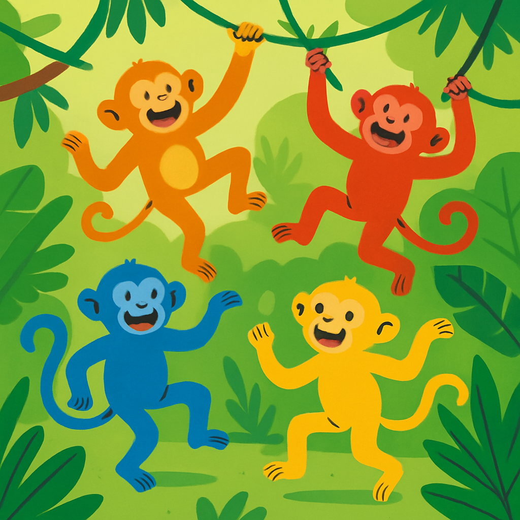 Mischievous Monkey Jungle Jive Painting Diamond Kit