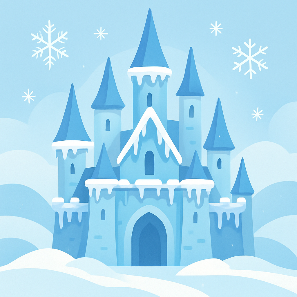 Magical Ice Castle Dreams Painting Diamond Kit
