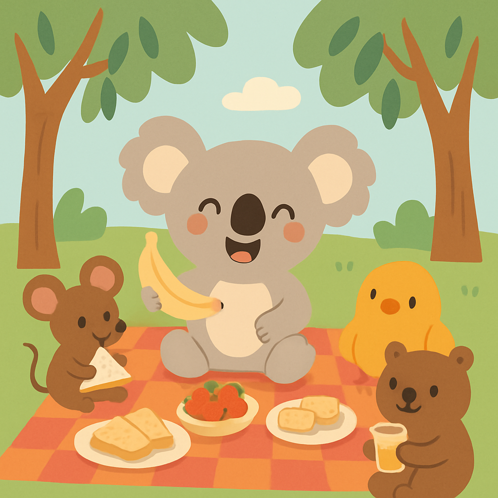 Giggling Koala Picnic Painting Diamond Kit