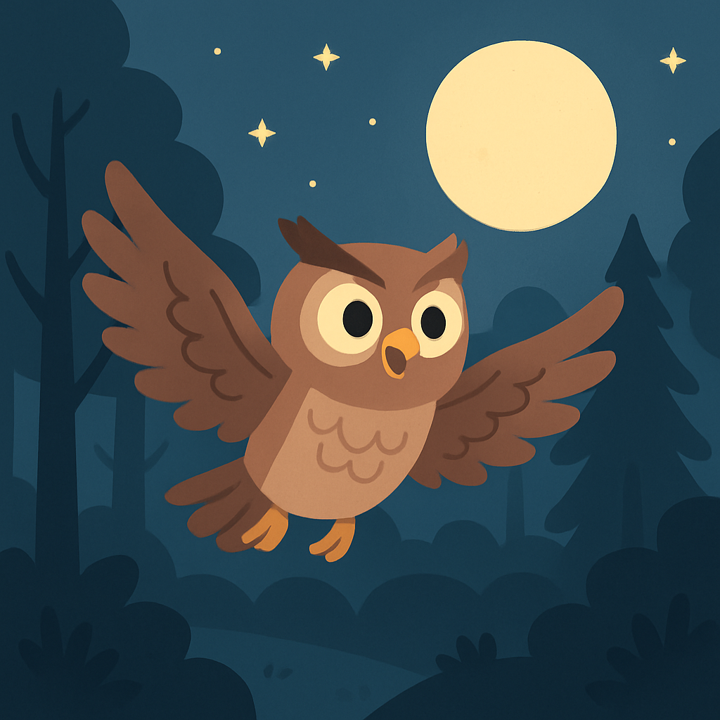Adventurous Owl Forest Exploration Painting Diamond Kit