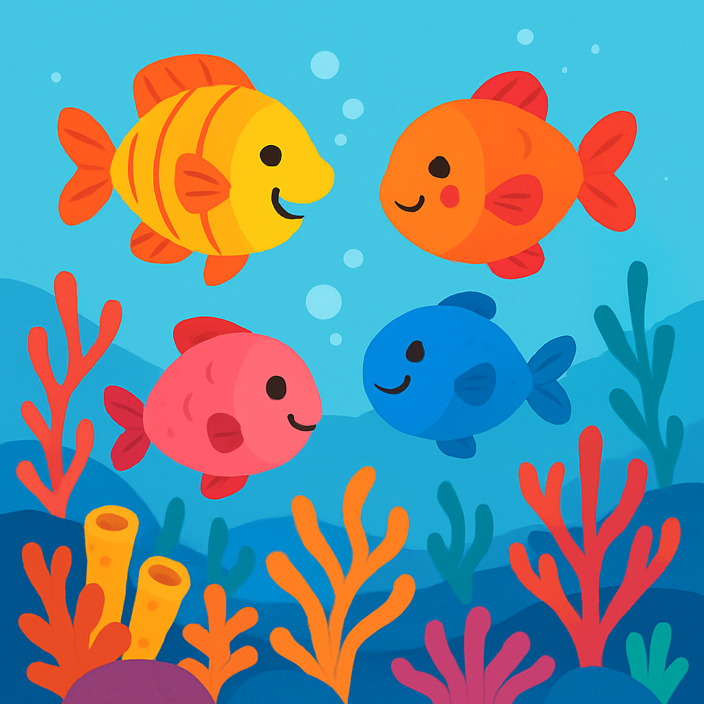 Bubbly Fish Reef Romp Painting Diamond Kit