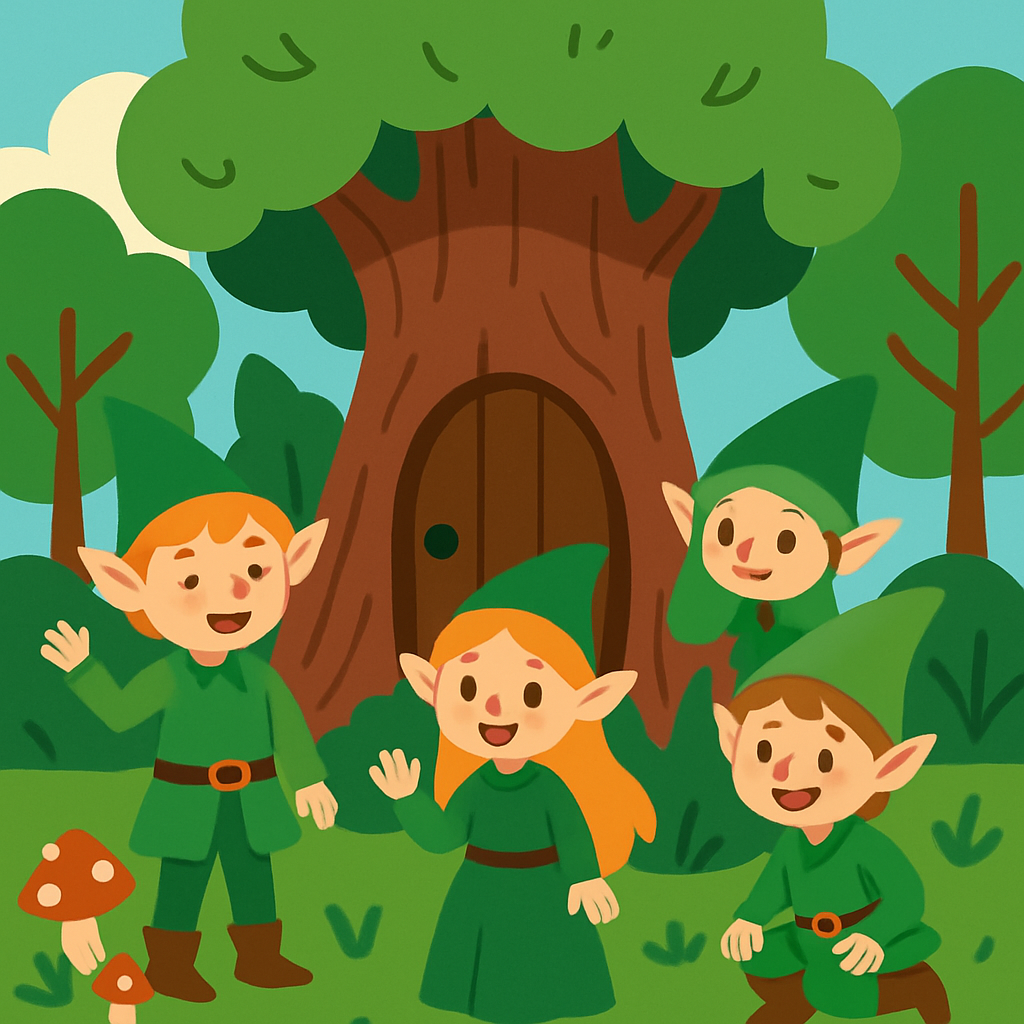 Forest Elves' Secret Hideaway Painting Diamond Kit