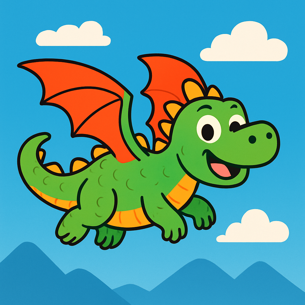 Brave Dragon Paint By Color