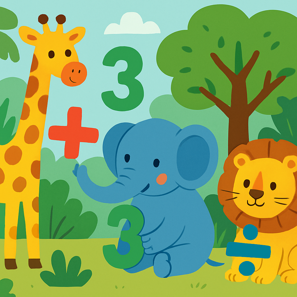 Jungle Math Safari Paint By Color