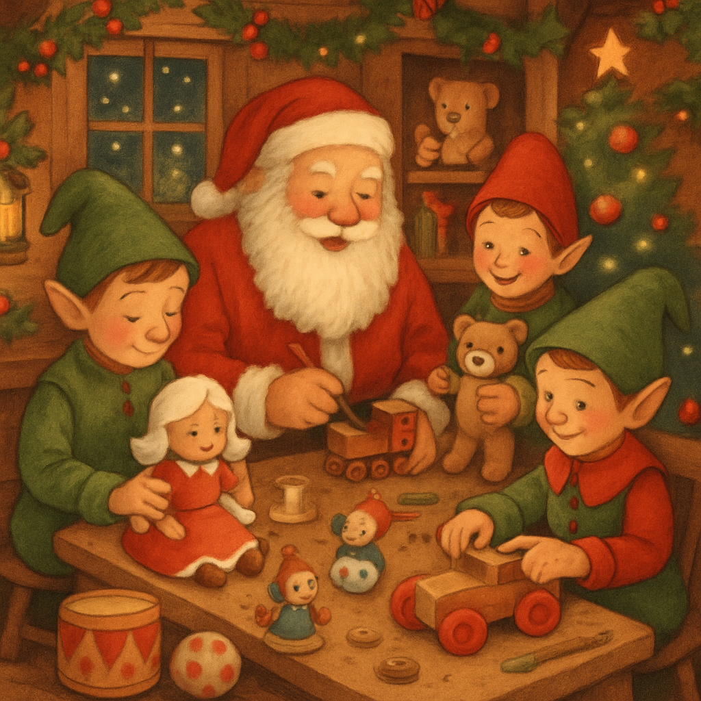 Santa's Magical Workshop Tapestry Painting By Diamonds Kit