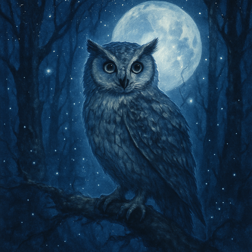 Night Owl Reverie Tapestry Painting By Diamonds Kit