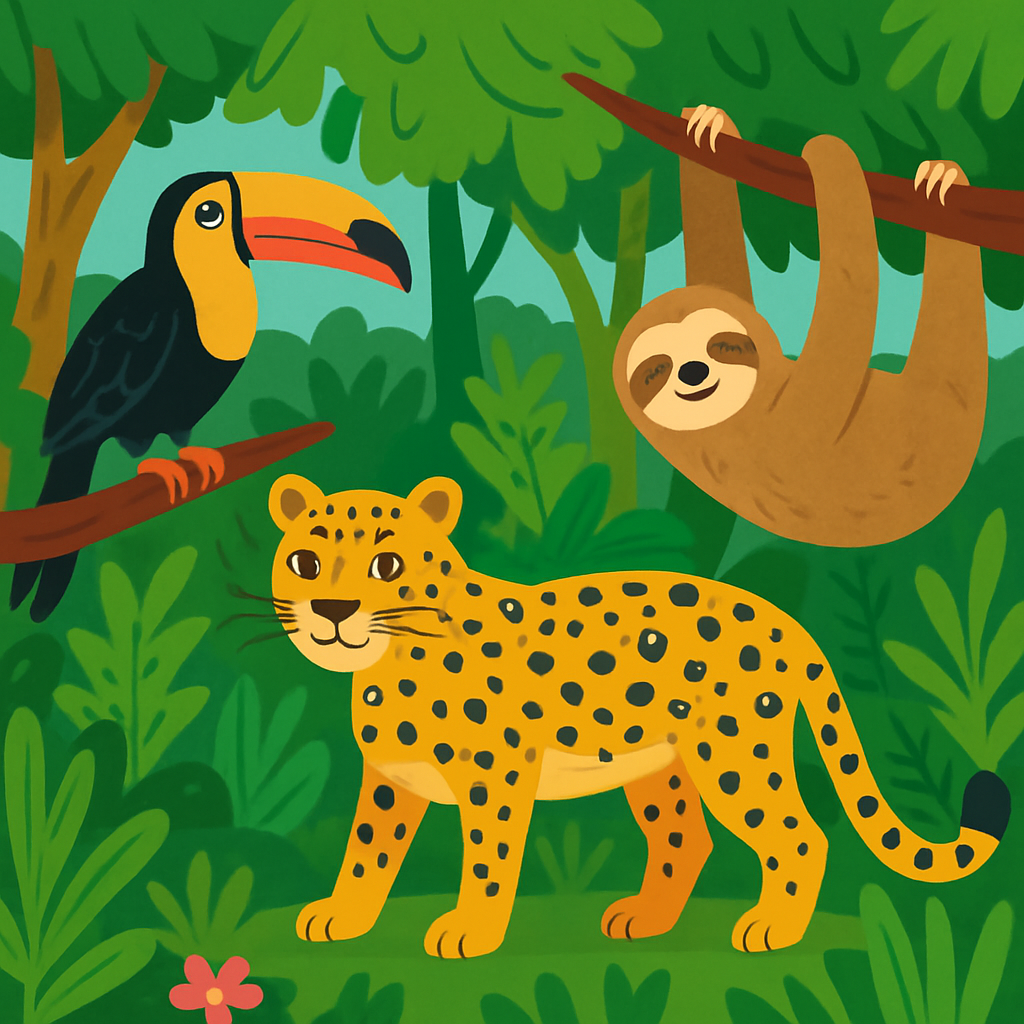 Rainforest Animal Safari DIY Paint By Diamonds