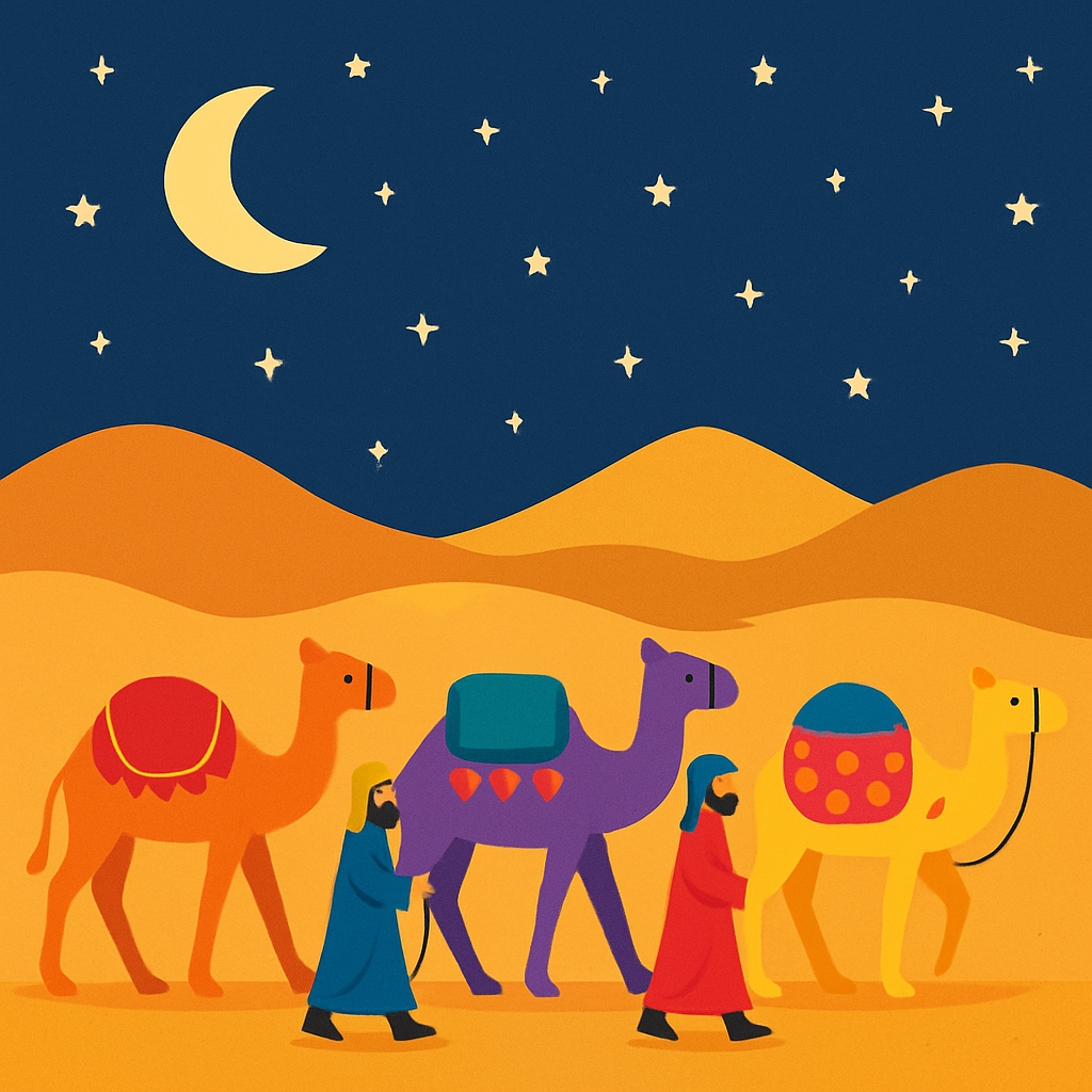 Dazzling Desert Caravan DIY Paint By Diamonds