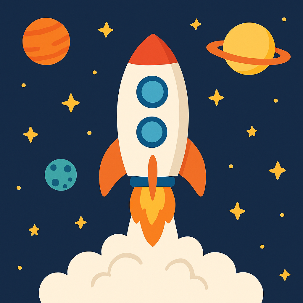 Dreamy Rocket Launch DIY Paint By Diamonds