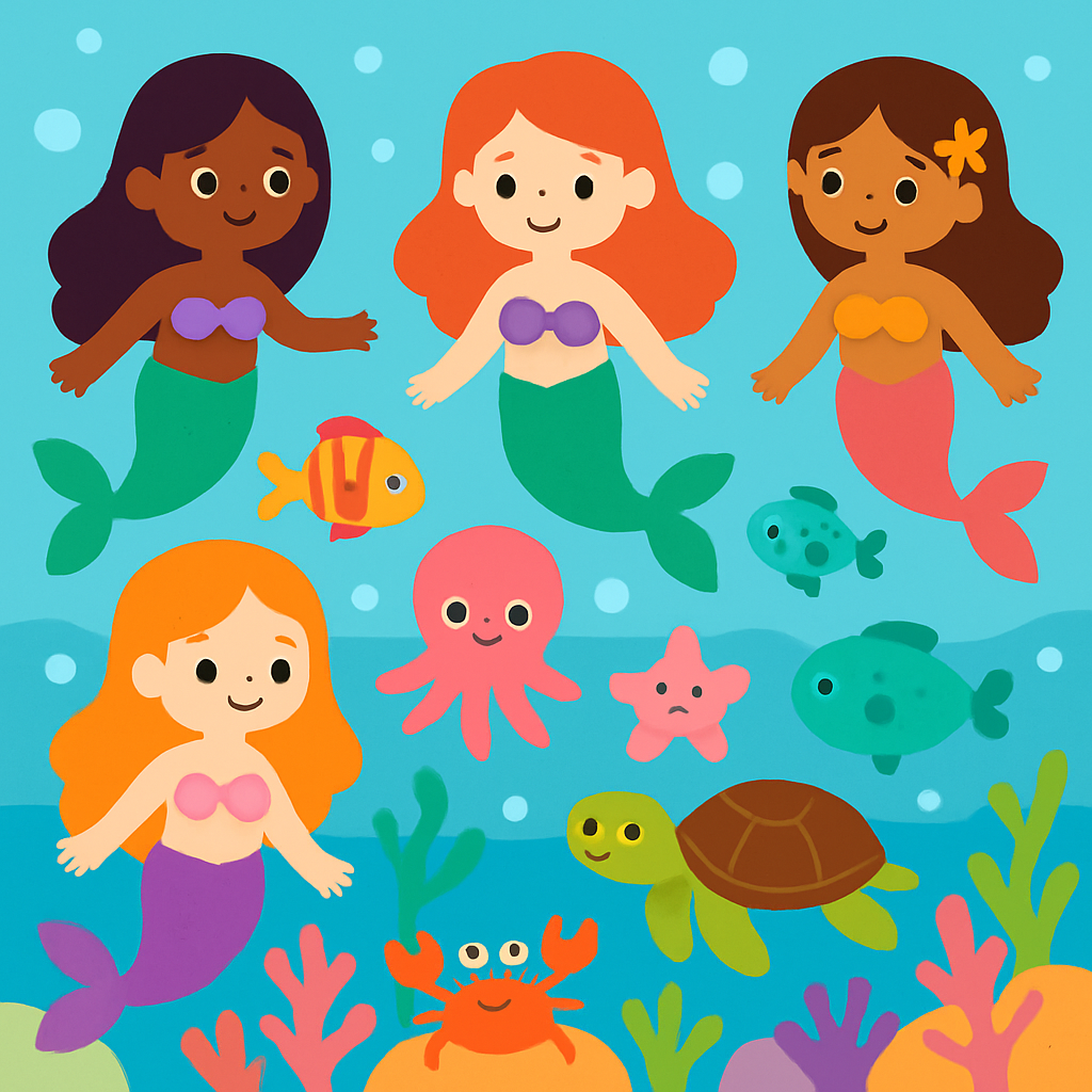 Oceanic Mermaid Gathering DIY Paint By Diamonds