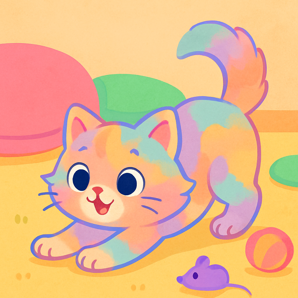 Fuzzy Kitten Paint By Color