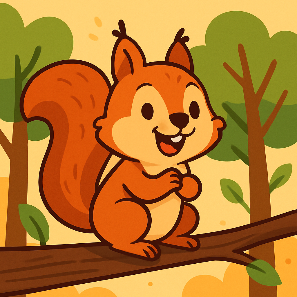 Gleeful Squirrel Paint By Color