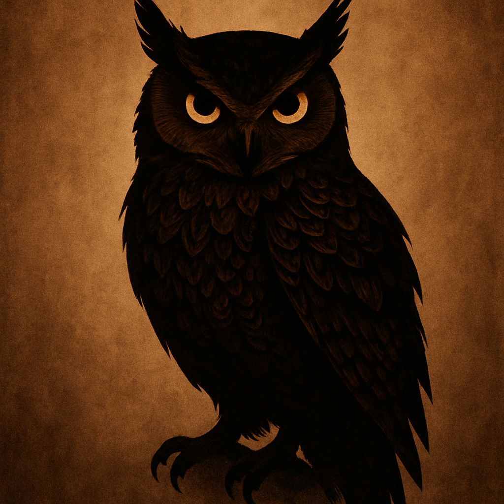 Majestic Owl Silhouette DIY Paint By Diamonds