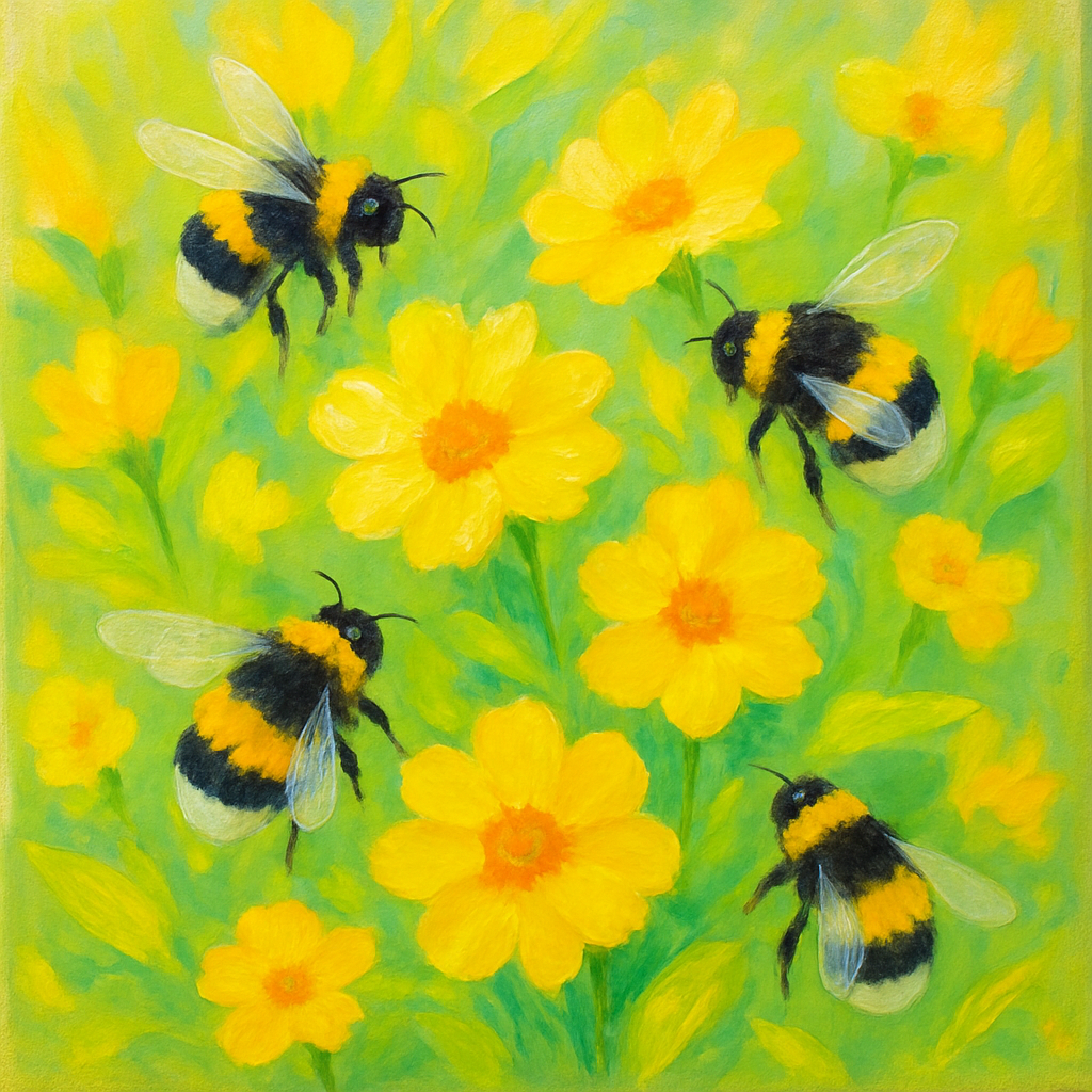 Bumblebee Blossom Canvas DIY Paint By Diamonds